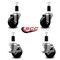 Service Caster 3.5'' Phenolic Wheel Swivel 1-3/8'' Expand Stem Caster Set 2 Brakes, 4PK SCC-EX20S3514-PHS-2-TLB-2-138 - alternate 3